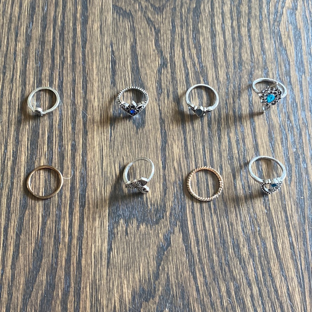 8 Piece Ring Set